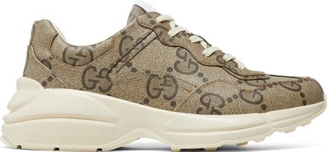 gucci women's rhyton sneaker|Gucci rhyton sneakers beige.